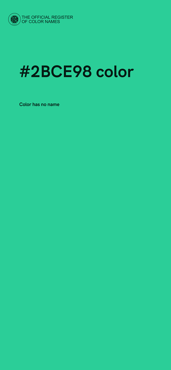 #2BCE98 color image