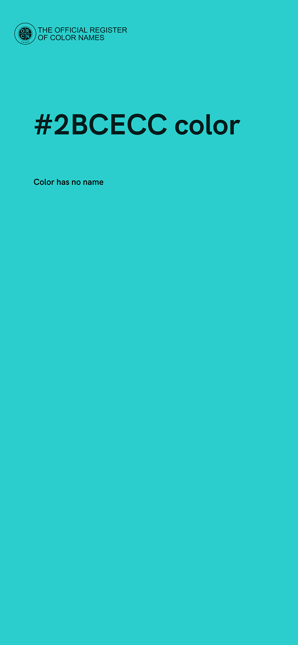 #2BCECC color image