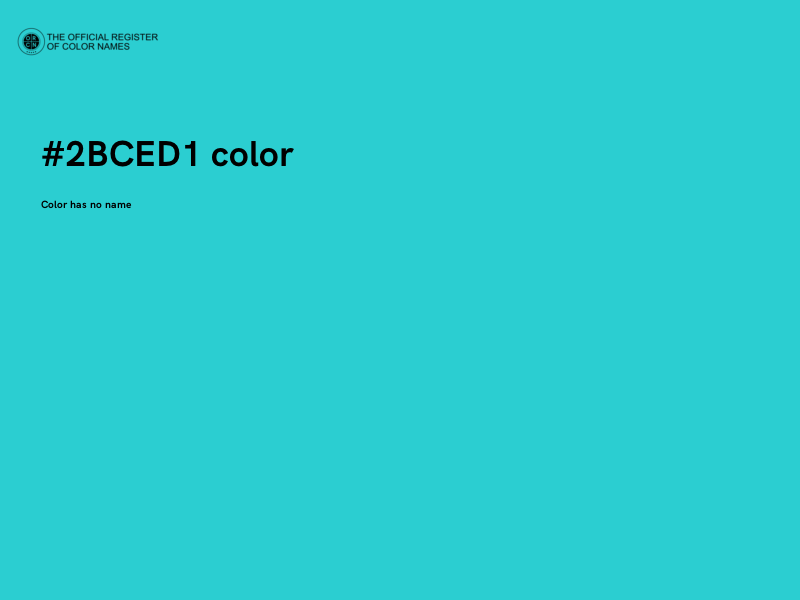 #2BCED1 color image