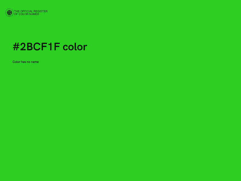 #2BCF1F color image