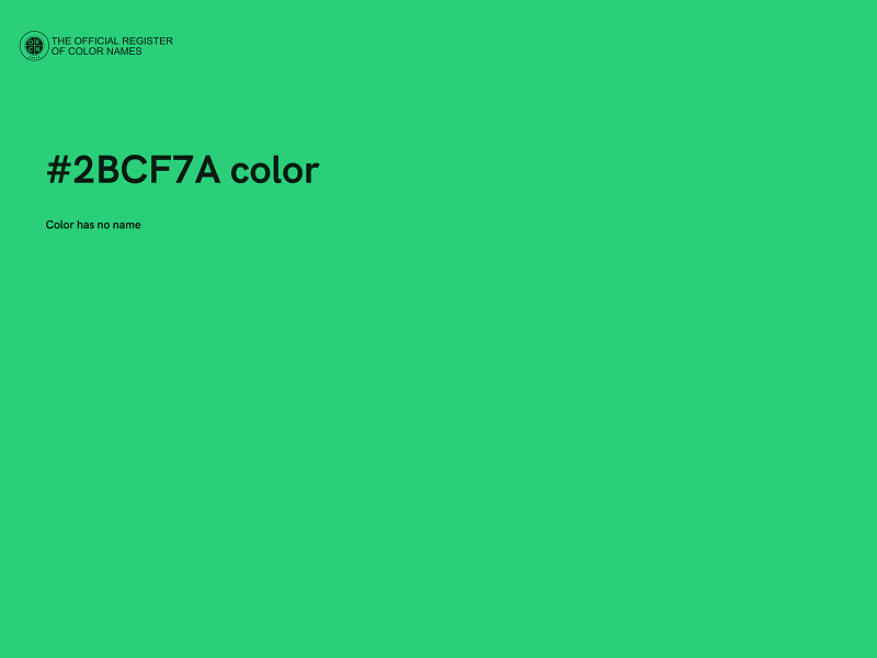 #2BCF7A color image