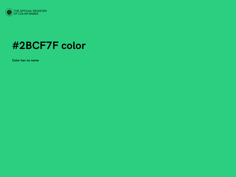 #2BCF7F color image