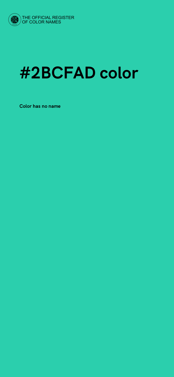 #2BCFAD color image