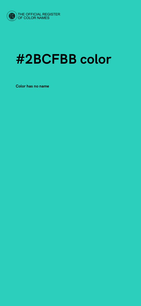#2BCFBB color image