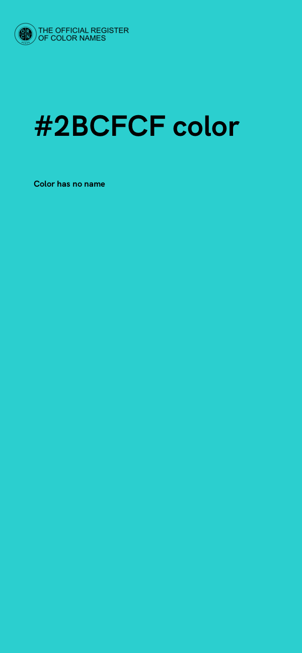 #2BCFCF color image