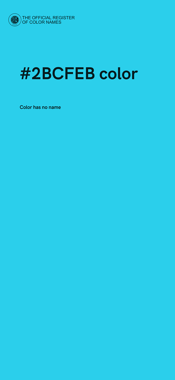 #2BCFEB color image