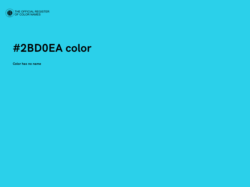 #2BD0EA color image