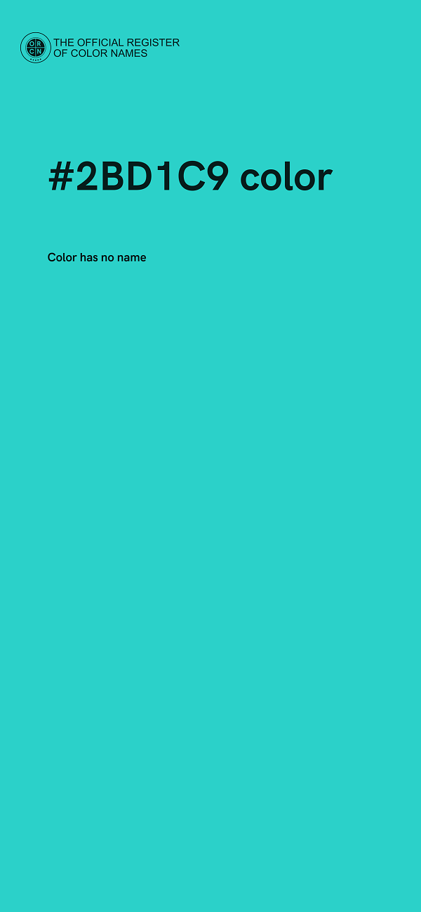 #2BD1C9 color image