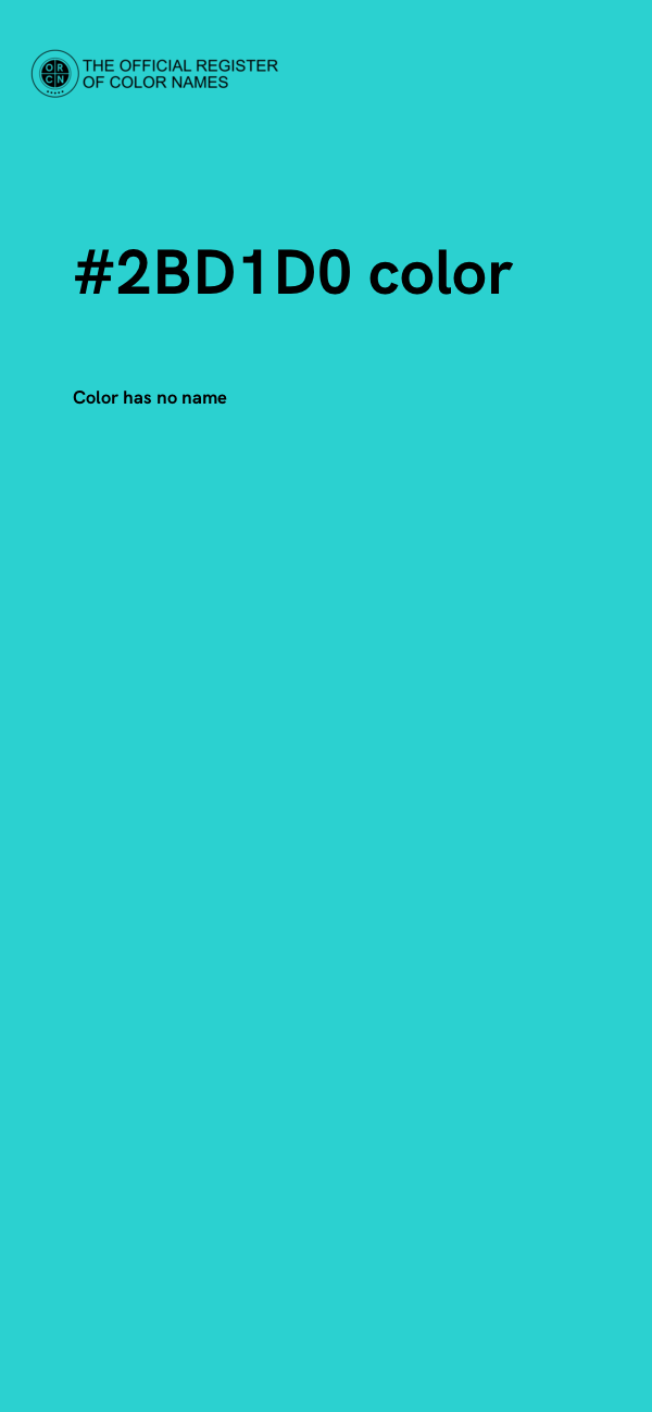 #2BD1D0 color image
