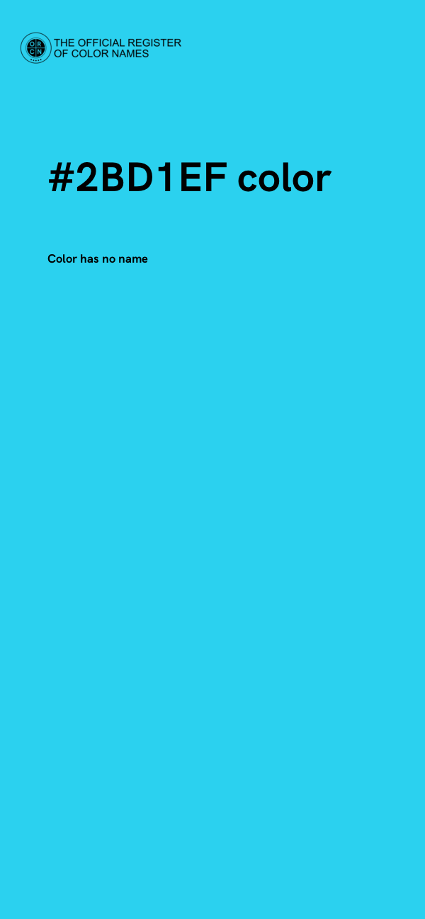 #2BD1EF color image