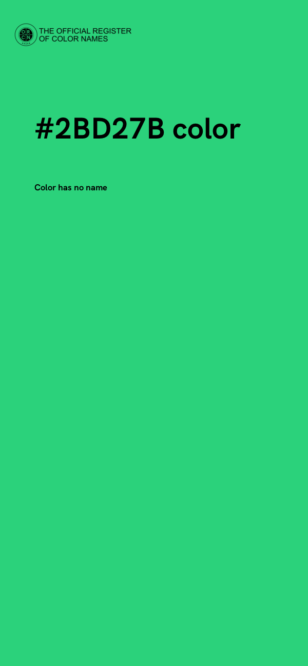#2BD27B color image