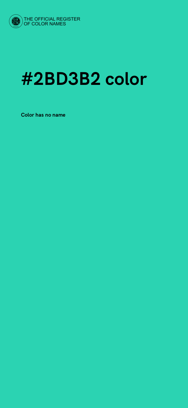 #2BD3B2 color image