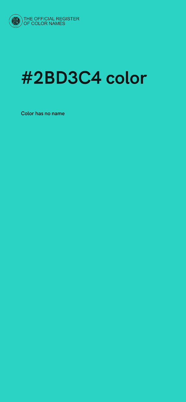 #2BD3C4 color image