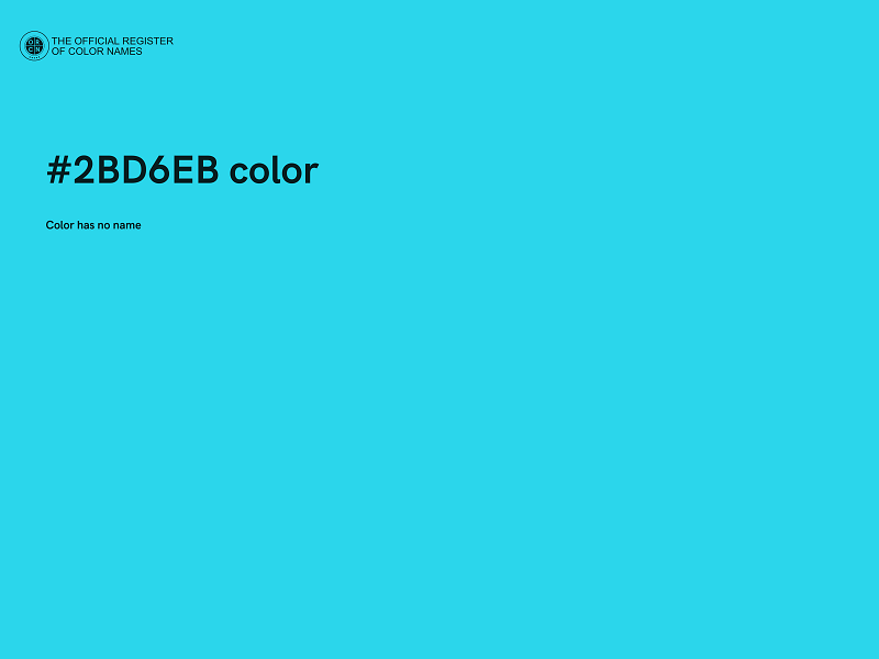 #2BD6EB color image