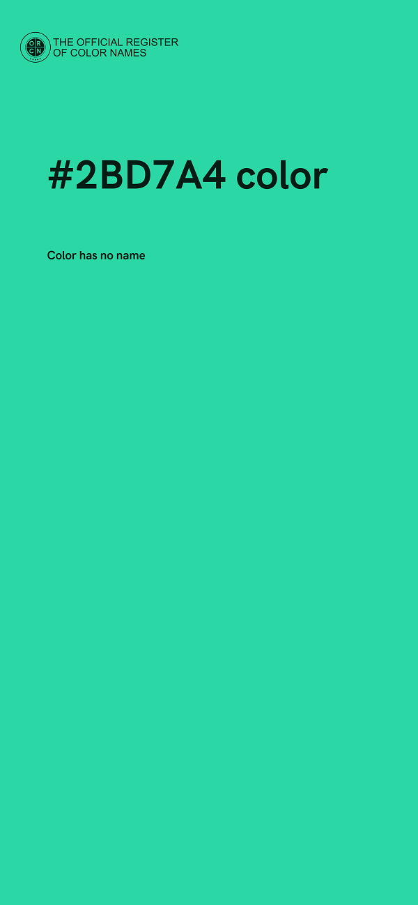 #2BD7A4 color image