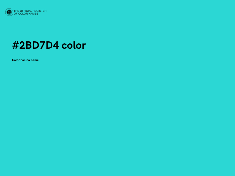 #2BD7D4 color image