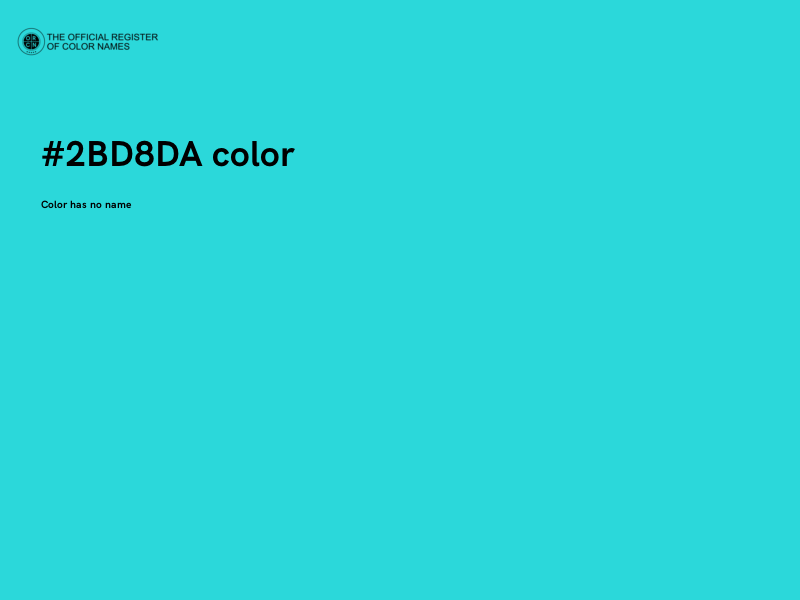 #2BD8DA color image