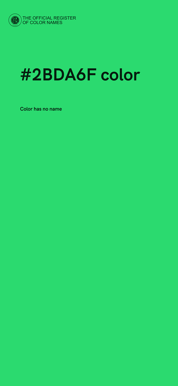 #2BDA6F color image