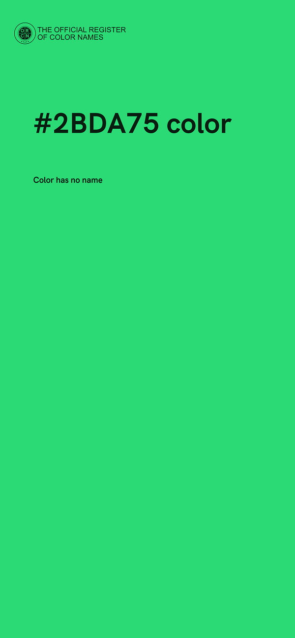 #2BDA75 color image