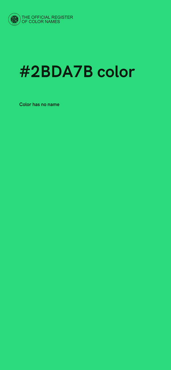 #2BDA7B color image