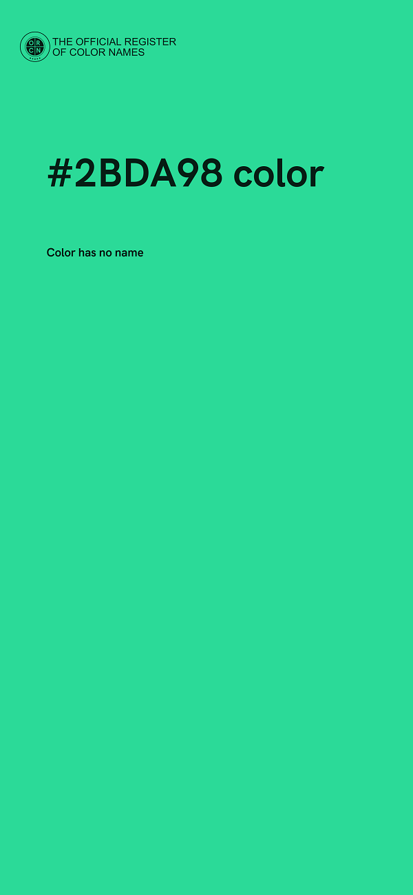 #2BDA98 color image