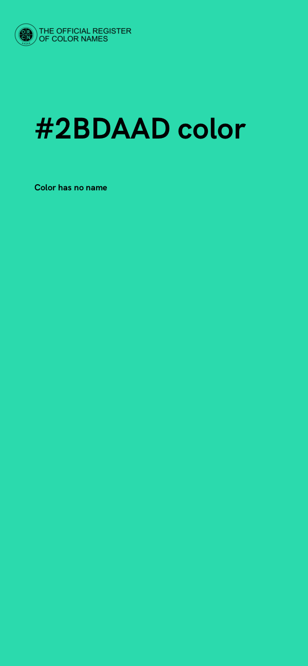 #2BDAAD color image