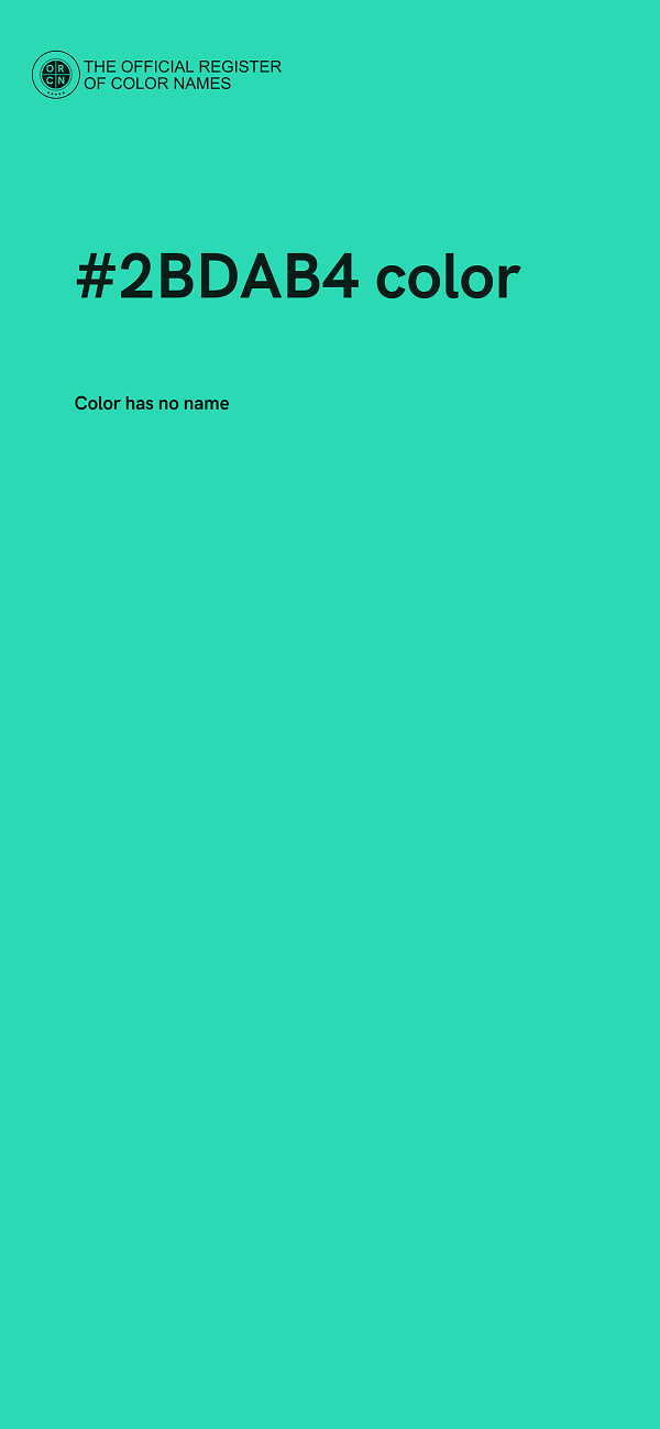 #2BDAB4 color image
