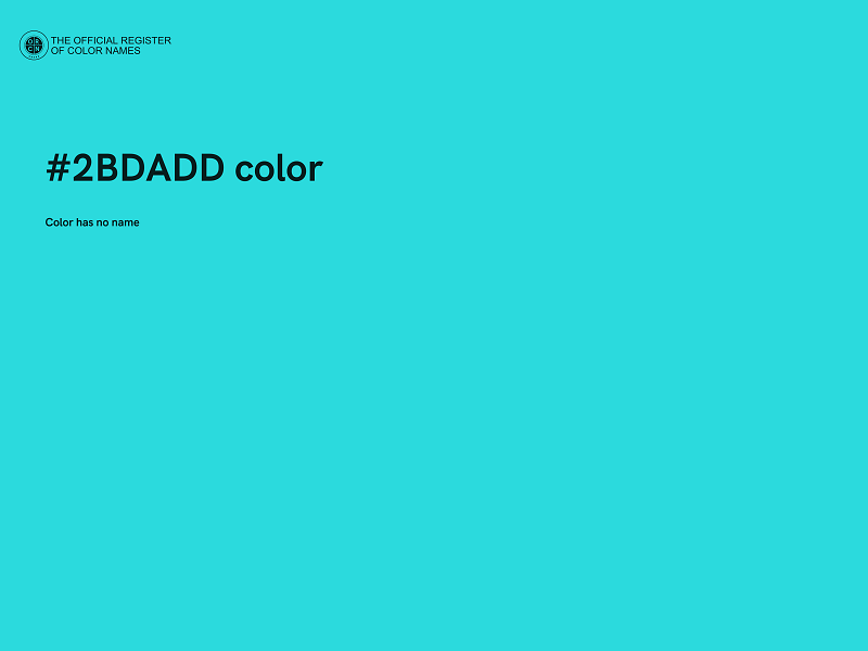 #2BDADD color image