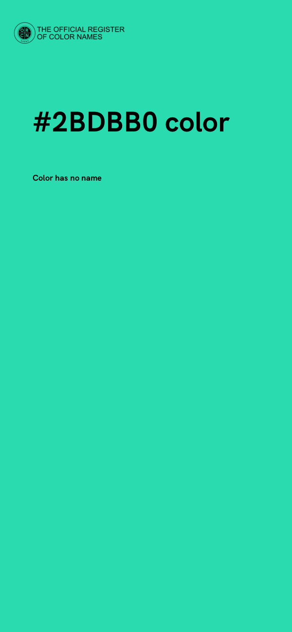 #2BDBB0 color image