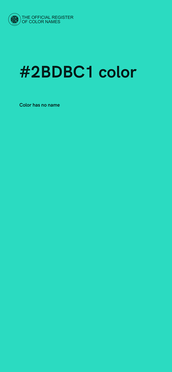#2BDBC1 color image