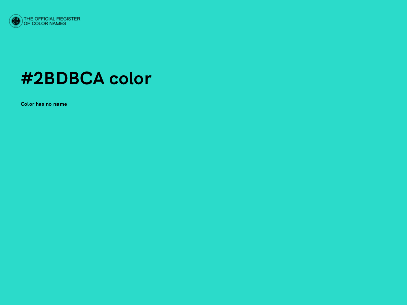 #2BDBCA color image