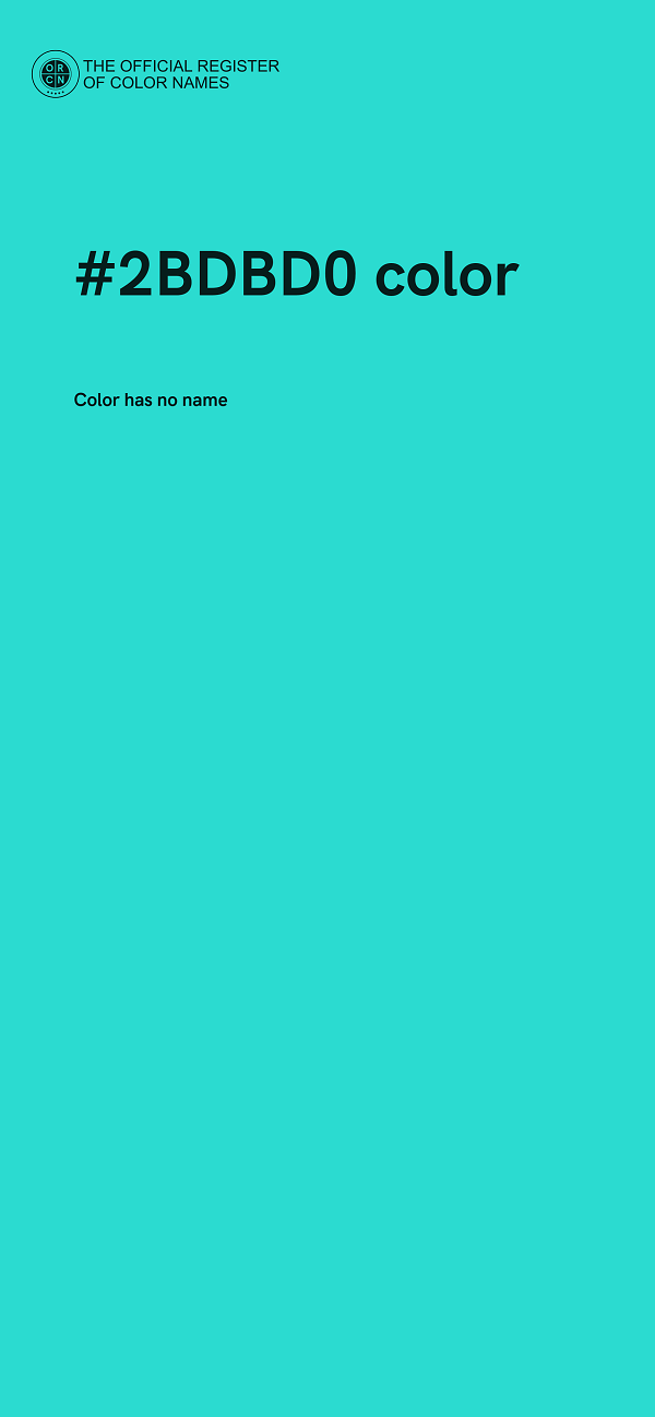 #2BDBD0 color image