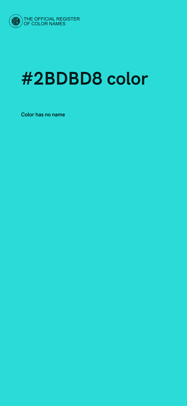 #2BDBD8 color image
