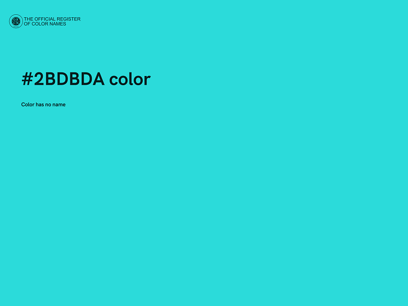 #2BDBDA color image