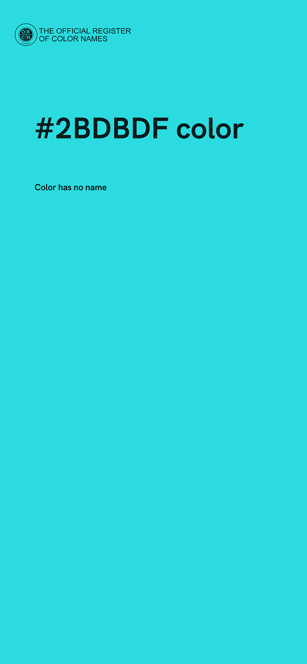 #2BDBDF color image