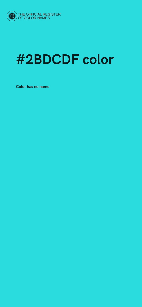 #2BDCDF color image