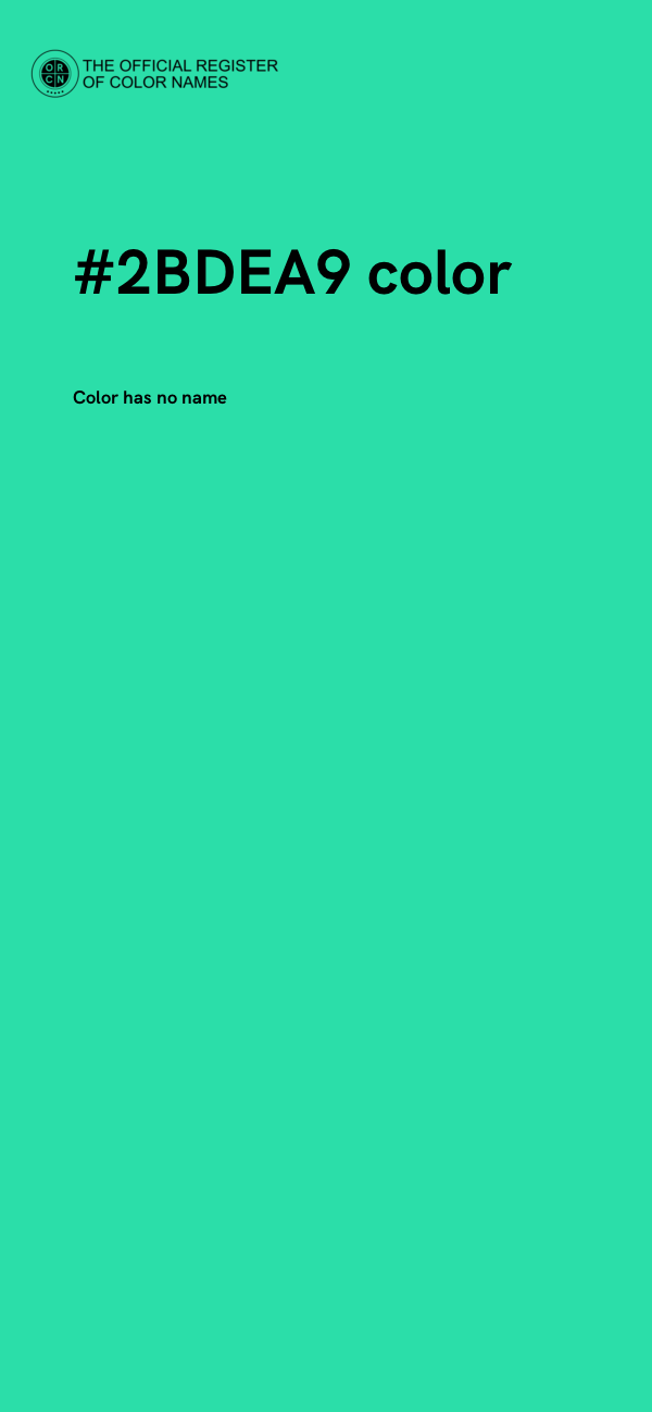#2BDEA9 color image