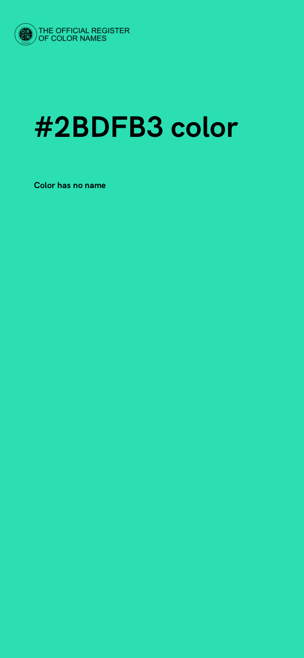 #2BDFB3 color image
