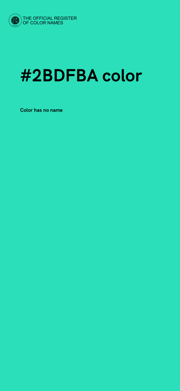 #2BDFBA color image
