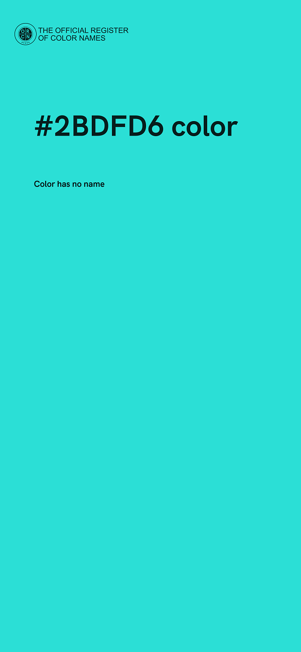 #2BDFD6 color image