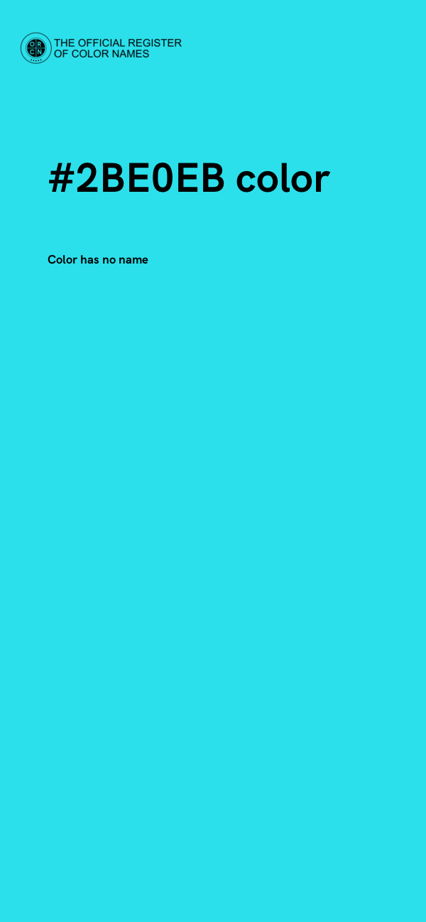 #2BE0EB color image