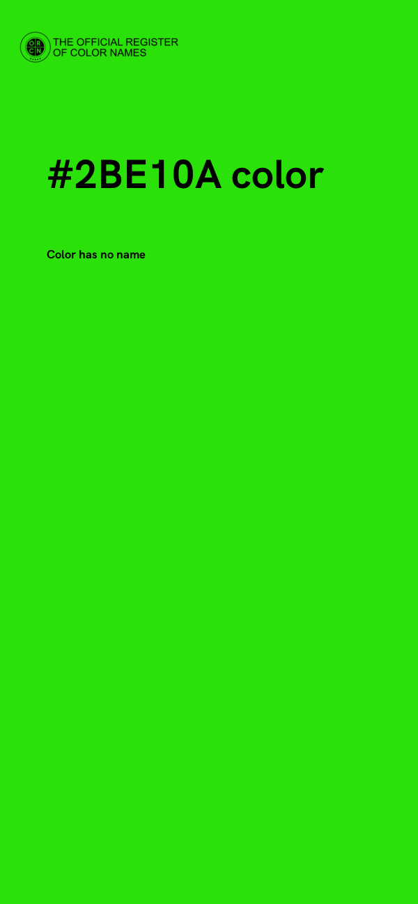 #2BE10A color image