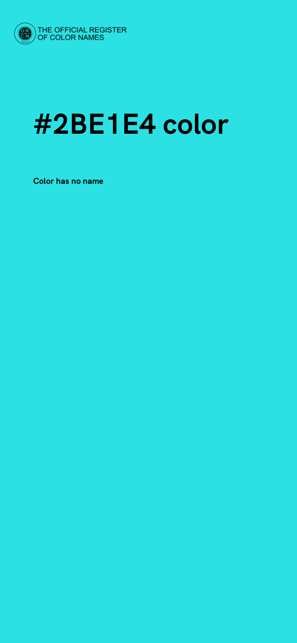 #2BE1E4 color image
