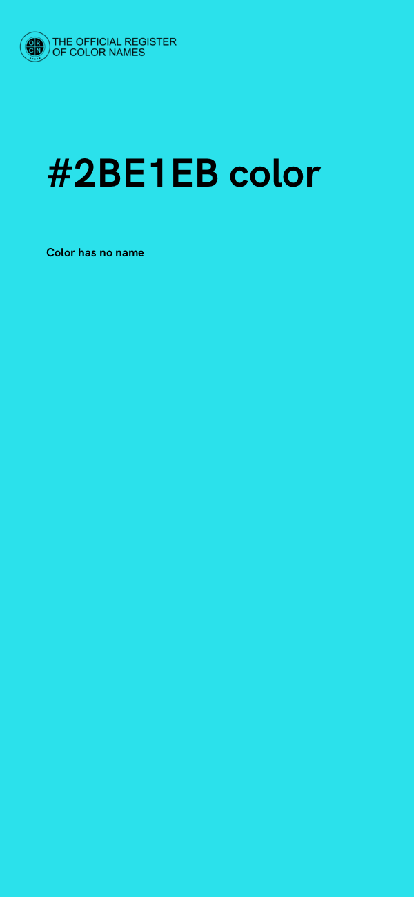 #2BE1EB color image