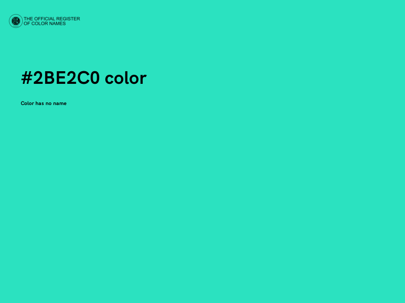 #2BE2C0 color image
