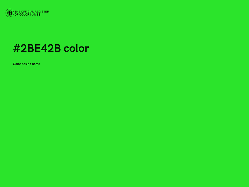 #2BE42B color image