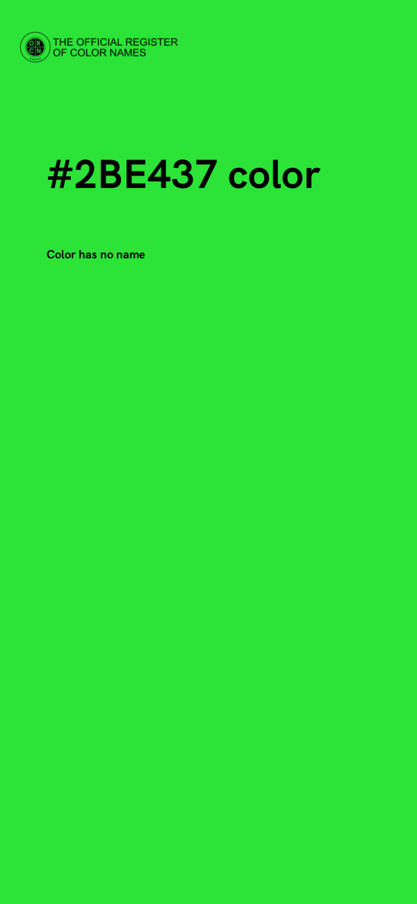 #2BE437 color image