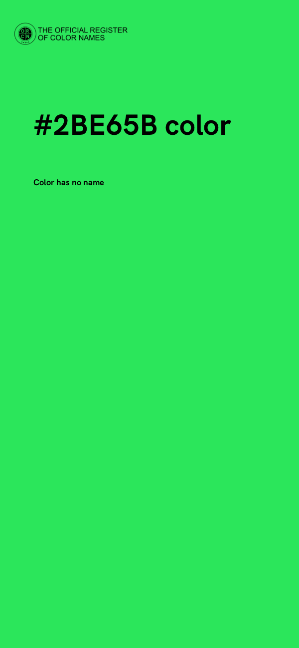 #2BE65B color image