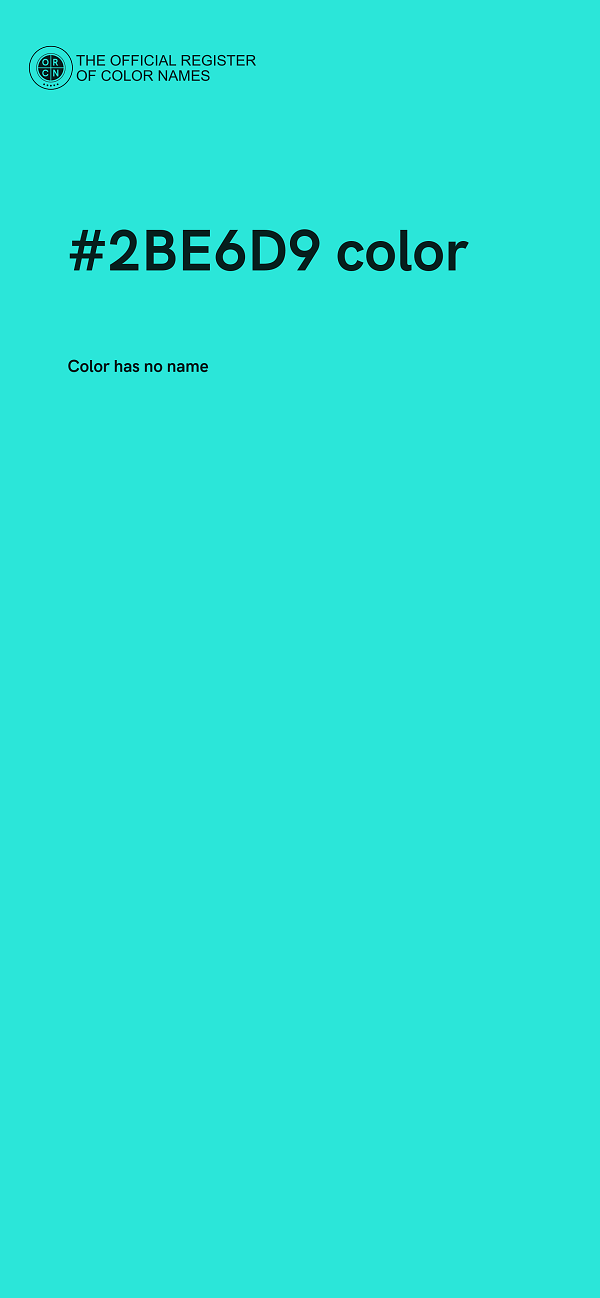 #2BE6D9 color image