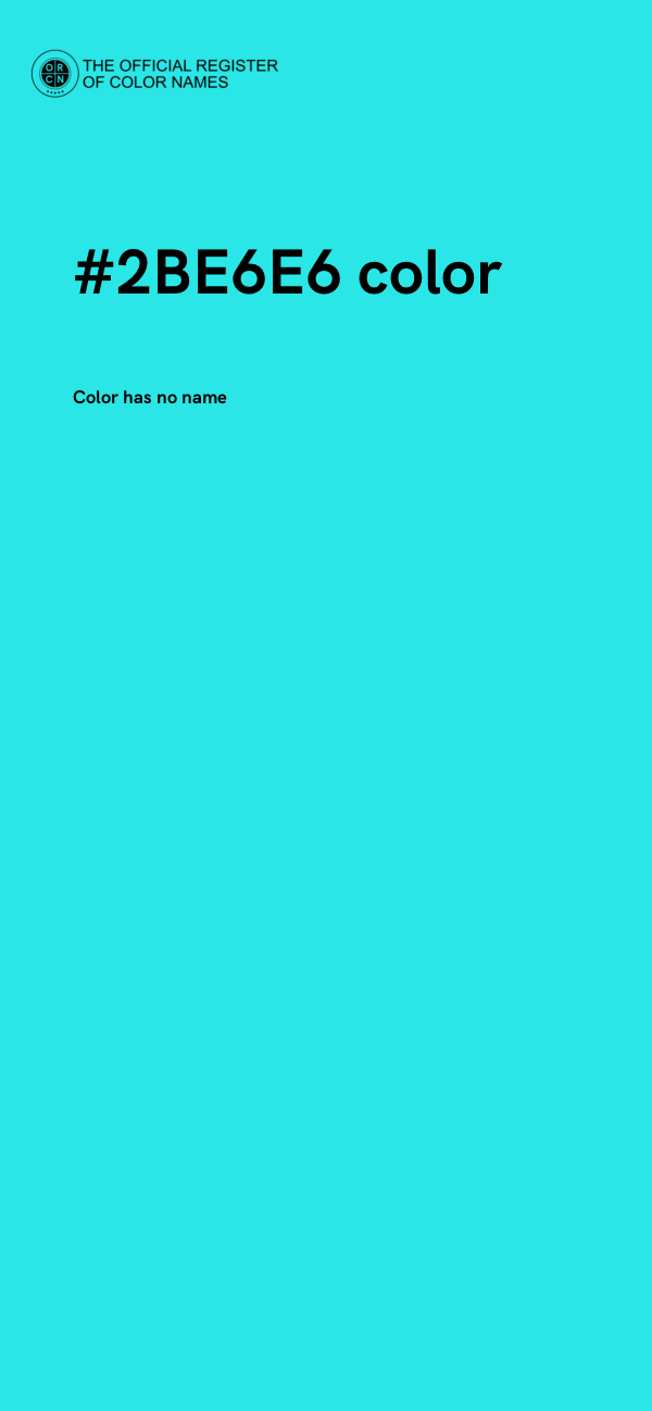 #2BE6E6 color image